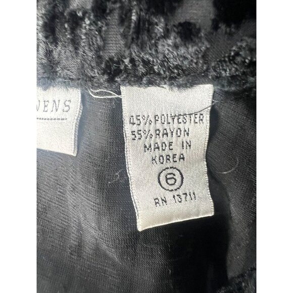 Valerie Stevens 6 Black Velvet Burnout Tunic Jacket Sheer Paisley Goth Witchy - Picture 6 of 12